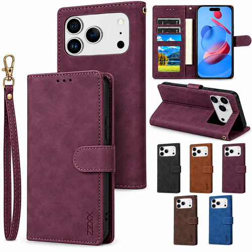 Leather wallet case for iphone - leather,