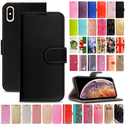 Leather flip book wallet case - leather,