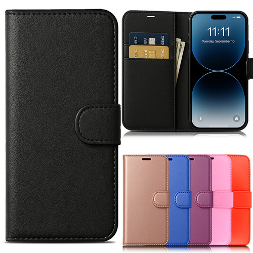 Leather wallet case for iphone - leather,